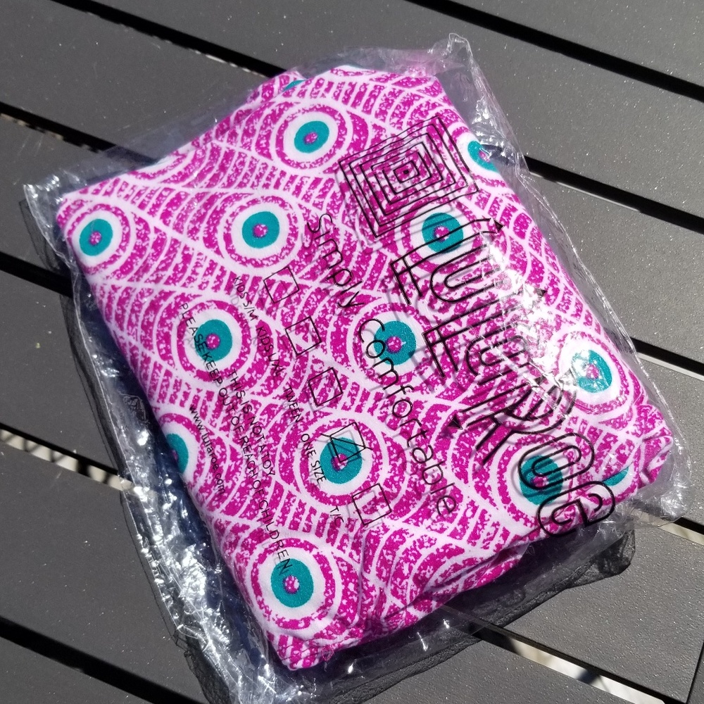 NWT Lularoe OS Pink Monster Leggings